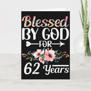 62. Geburtstag Frau Mann Gesegnet Von Gott Für 62 Karte
