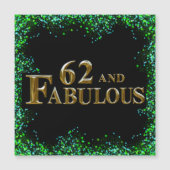 62. Geburtstag Magnetkarte (Vorderseite)