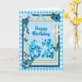 62. Geburtstag mit Scrapbook-Effekt Karte (Gelbe Blume)