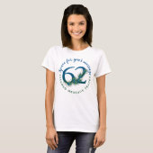 62. Geburtstag oder Jubiläum Pfauenfedern T-Shirt (Vorne ganz)