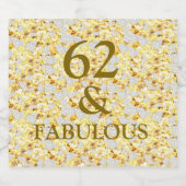 62. Geburtstag Schaumweinetikett (Einzelnes Label)