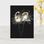 62. Geburtstag Sparklers auf Black Karte (Gelbe Blume)