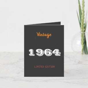 62. Geburtstag – Vintage 1964 Limited Edition Part Einladung