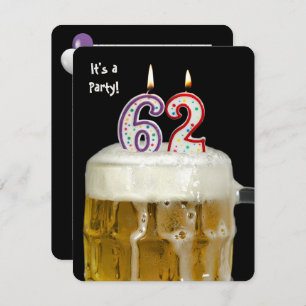 62. Geburtstags-Bier-Party Einladung