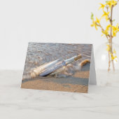 62. Geburtstagsnachricht in Flasche Karte (Gelbe Blume)