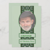 62. Geburtstagsparty Einladung ein Bild hinzufügen (Vorne/Hinten)