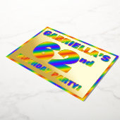 62. Geburtstagsparty — Spaß, Regenbogenspektrum "6 Folieneinladung (Gedreht)