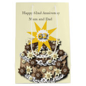 62. Hochzeitstag Mittlere Geschenktüte (Rückseite)