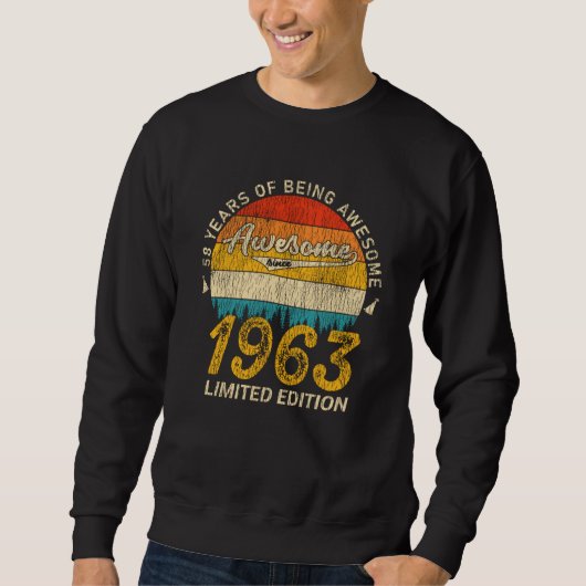 62 Jahre alt 1963 Retro Phantastisch 62. Geburtsta Sweatshirt (Vorderseite)