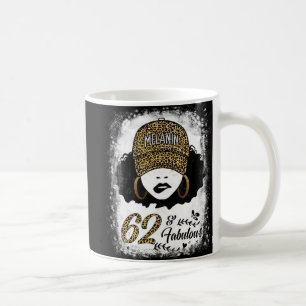 62 Jahre alt Fabulous Melanin Girl Leopard 62. Kaffeetasse