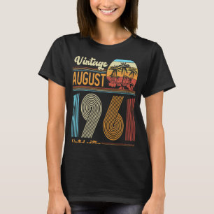 62 Jahre alt Geburtstag Vintager August 1961 Fraue T-Shirt
