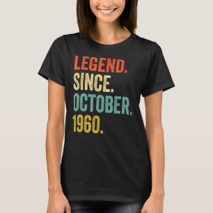 62 Jahre alte Vintage Legende seit Oktober 1960 62 T-Shirt
