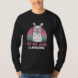 62-jähriges Tageslahmen 62. Geburtstag Llama T-Shirt