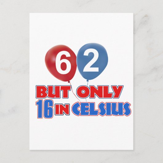 62. Lebensjahr Postkarte (Vorderseite)