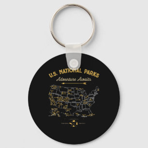 62 National Parks Karte Geschenke uns Park Vintage Schlüsselanhänger