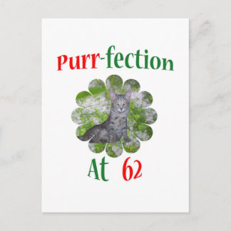 62 Purr-fektion Postkarte