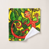 62 Rote Gecko Handtücher SET (Waschlappen)