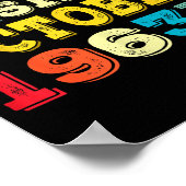 62 Years Old Awesome Since October 1963 62nd Birth Poster (Ecke)