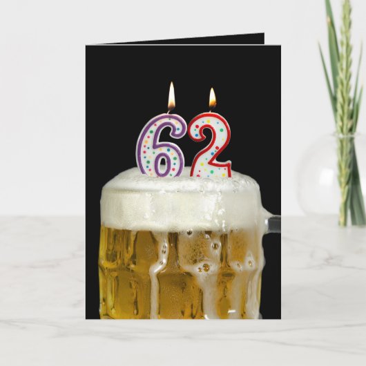 62nd Birthday Beer Karte (Vorderseite)