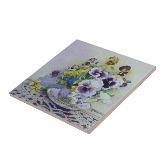 6300 Stiefmütterchen im Teacup Fliese (Seite)