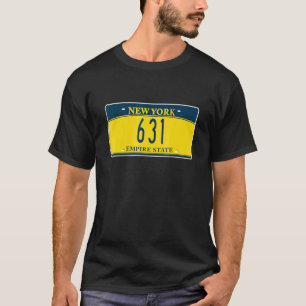 631 Vorwahl Long Island NY New York Kennzeichen T-Shirt