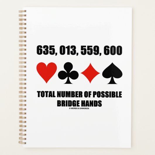 635.013.559.600 Gesamtzahl der möglichen Brückenan Planer (Vorderseite)