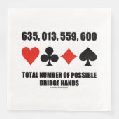 635.013.559.600 Gesamtzahl der möglichen Brückenan Serviette (Vorderseite)