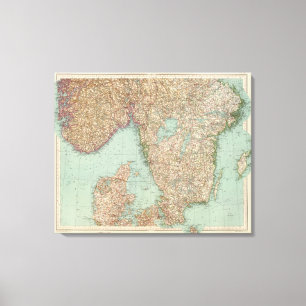 6364 Schweden, Südnorwegen Leinwanddruck
