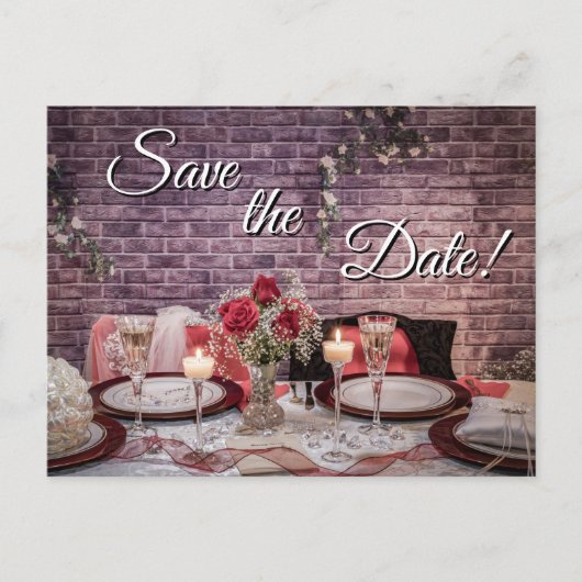 6371-Braut- und Hochzeitstisch Postkarte (Vorderseite)