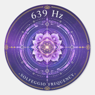 639 Hz Solfeggio-Frequenz-Aufkleber Runder Aufkleber