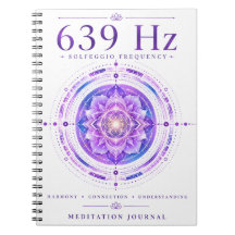 639 Hz Solfeggio-Frequenz Notizbuch – Harmony & Co