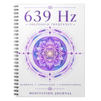 639 Hz Solfeggio-Frequenz Notizbuch – Harmony & Co Notizblock