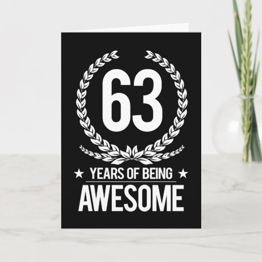 63. Geburtstag (63 Jahre des Seins fantastisch) Karte (Vorderseite)