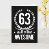 63. Geburtstag (63 Jahre des Seins fantastisch) Karte (Gelbe Blume)