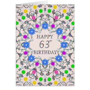 63. Geburtstag Abstrakte Blume