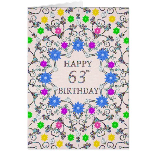 63. Geburtstag Abstrakte Blume (Vorne)