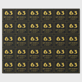 63. Geburtstag - Art Deco Inspiriert Look "63" & N Geschenkpapier