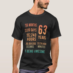63. Geburtstag Männer Frauen Lustig 63 Jahre Alt T-Shirt