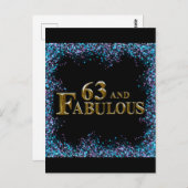 63. Geburtstag Postkarte (Vorne/Hinten)