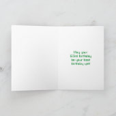 63. Geburtstag: Red Digital Clock Style "63" + Nam Karte (Innenseite)