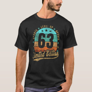 63. Geburtstag Update Level Up Vintag Retro T-Shirt