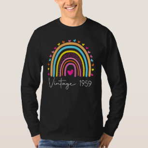 63. Geburtstag Vintag 1959 Rainbow Birthday T-Shirt