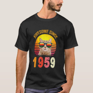 63. Geburtstag Vintage Katze Phantastisch seit 195 T-Shirt