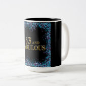 63. Geburtstag Zweifarbige Tasse (VorderseiteRechts)