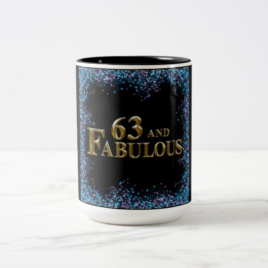 63. Geburtstag Zweifarbige Tasse (Mittel)