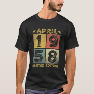 63 Geburtstagsdekorationen April 1958 Männer Fraue T-Shirt