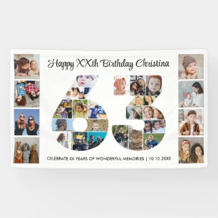 63. Geburtstagsfeier Nummer 63 Fotocollage Banner