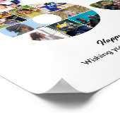 63. Geburtstagsfeier Nummer 63 Fotocollage Poster (Ecke)