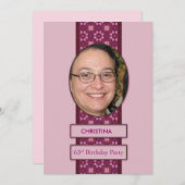 63. Geburtstagspartei Einladung Bild und Name (Vorne/Hinten)