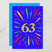 63. Geburtstagspartei Einladung Explosion (Vorne/Hinten)